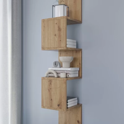 Designer-Hängeregal GALATEA – Eichenholz