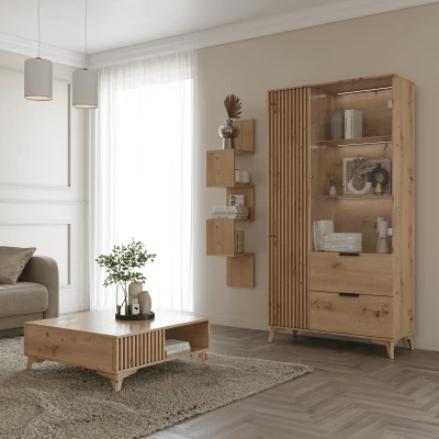 Designer-Hängeregal GALATEA – Eichenholz