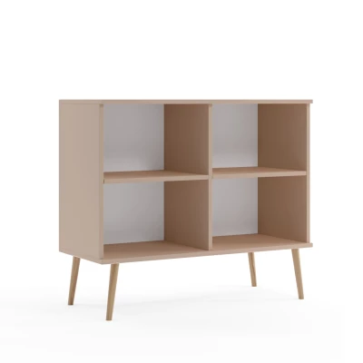 Kommode mit Türen NILSA - rosa/braun