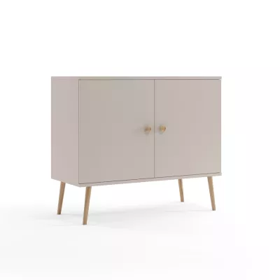Kommode mit Türen NILSA - Kaschmir/Braun