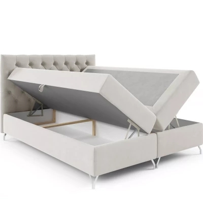 Boxspringbett VENDELIN – 120 x 220 cm, rot + GRATIS Matratzenauflage