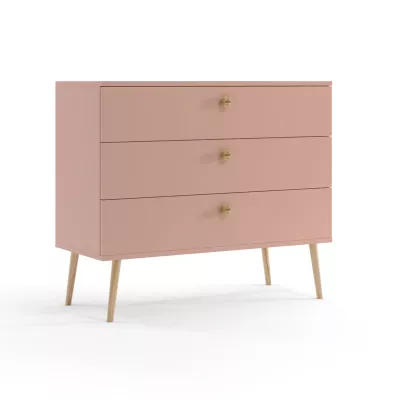 NILSA Kommode - rosa/braun