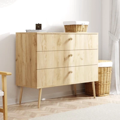 NILSA Kommode – Eiche Gold/Braun