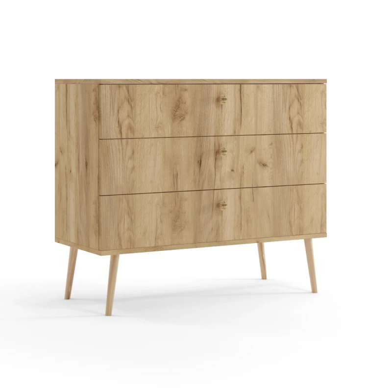 NILSA Kommode – Eiche Gold/Braun