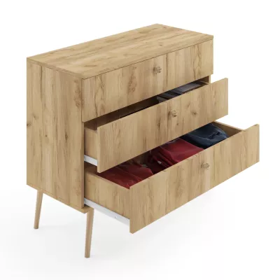 NILSA Kommode – Eiche Gold/Braun