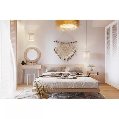Schminktisch mit Schublade NILSA - beige/braun