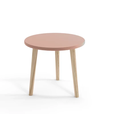 Runder Couchtisch NILSA - rosa/braun