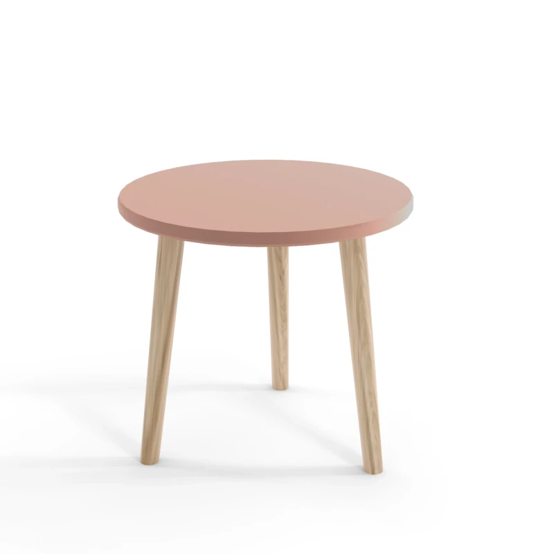 Runder Couchtisch NILSA - rosa/braun