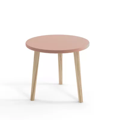 Runder Couchtisch NILSA - rosa/braun