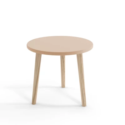 Runder Couchtisch NILSA – beige/braun