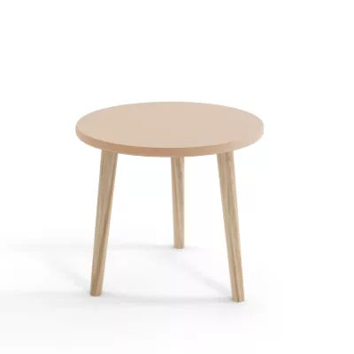 Runder Couchtisch NILSA – beige/braun