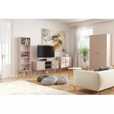 Runder Couchtisch NILSA – beige/braun