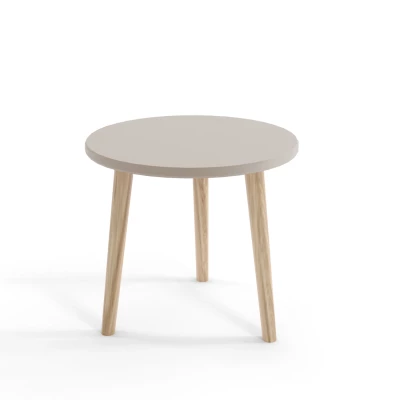 Runder Couchtisch NILSA – Kaschmir/Braun