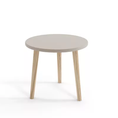 Runder Couchtisch NILSA – Kaschmir/Braun