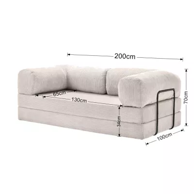 Dreisitzer-Sofa GITTA - blau