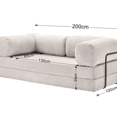 Dreisitzer-Sofa GITTA – Schokolade