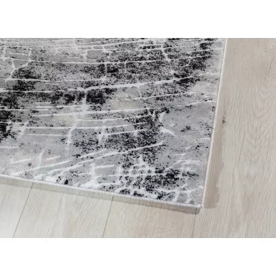 Rechteckiger Teppich 80x150 cm LEONTIUS - grau