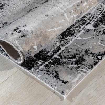 Rechteckiger Teppich 80x150 cm LEONTIUS - grau