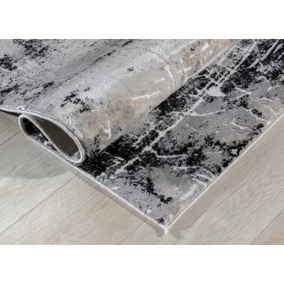 Rechteckiger Teppich 80x150 cm LEONTIUS - grau