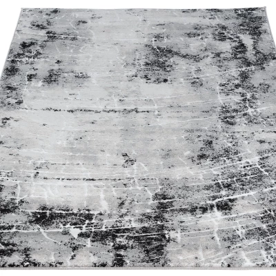 Rechteckiger Teppich 80x150 cm LEONTIUS - grau