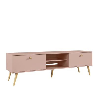 NILSA TV-Ständer - rosa/braun
