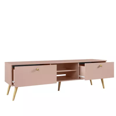 NILSA TV-Ständer - rosa/braun