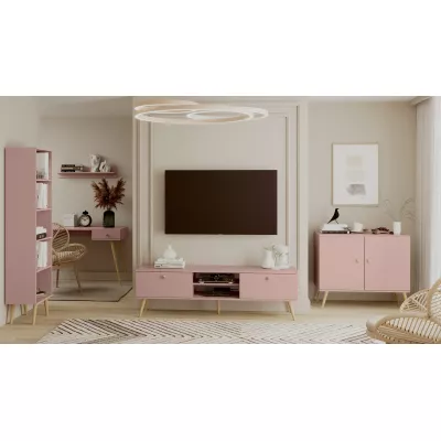 NILSA TV-Ständer - rosa/braun