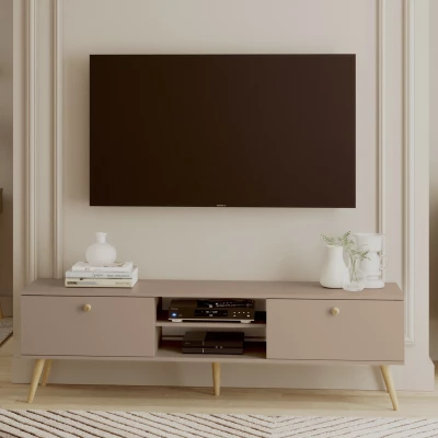 NILSA TV-Ständer – beige/braun