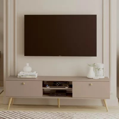 NILSA TV-Ständer – beige/braun