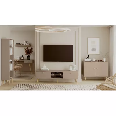 NILSA TV-Ständer – beige/braun