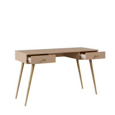 Kinderschreibtisch mit Schubladen NILSA - beige/braun