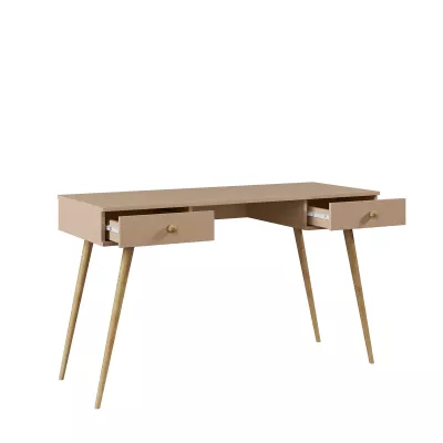 Kinderschreibtisch mit Schubladen NILSA - beige/braun