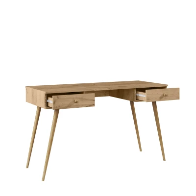 Kinderschreibtisch mit Schubladen NILSA - Eiche Gold/Braun