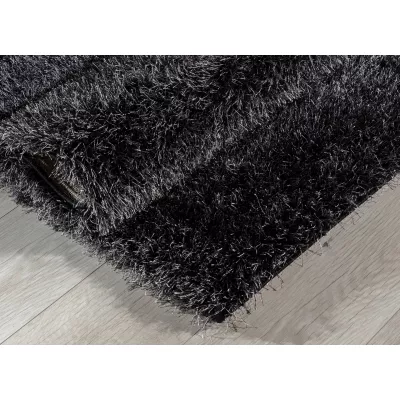 Hochflorteppich 80x150 cm THERON - schwarz