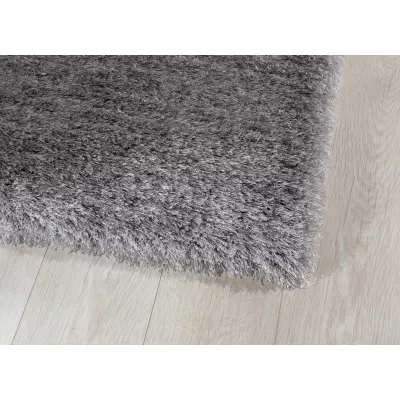 Hochflorteppich 80x150 cm THERON - grau