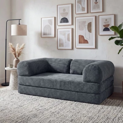 AUROLIA Dreisitzer-Schlafsofa – grau