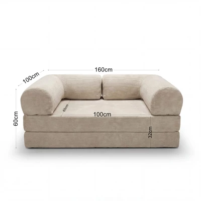 AUROLIA Dreisitzer-Schlafsofa – grau