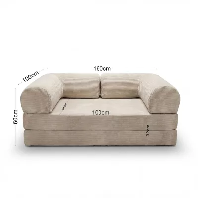 AUROLIA Dreisitzer-Schlafsofa – grau