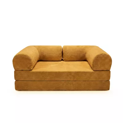 AUROLIA Dreisitzer-Schlafsofa - Senfgelb