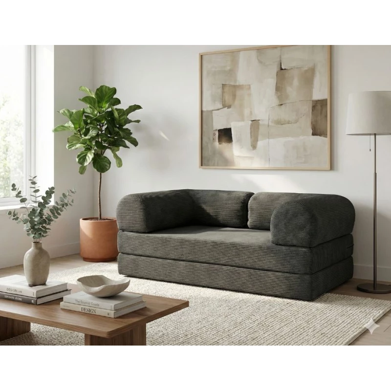 AUROLIA Dreisitzer-Schlafsofa – Anthrazit