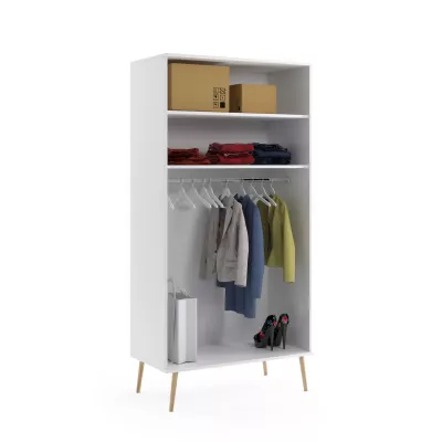 2er-Set Kleiderschrankregale 100 cm NILSA - weiß