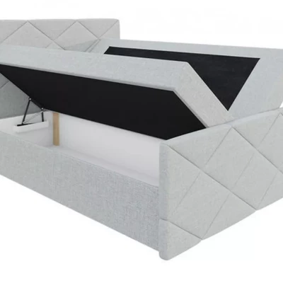 Bett mit Matratze und Lattenrost HALKA – 180 x 220 cm, braun + GRATIS Matratzenauflage