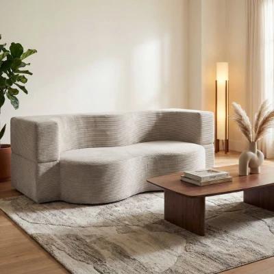 SAMIRA Designersofa – Cremeweiß