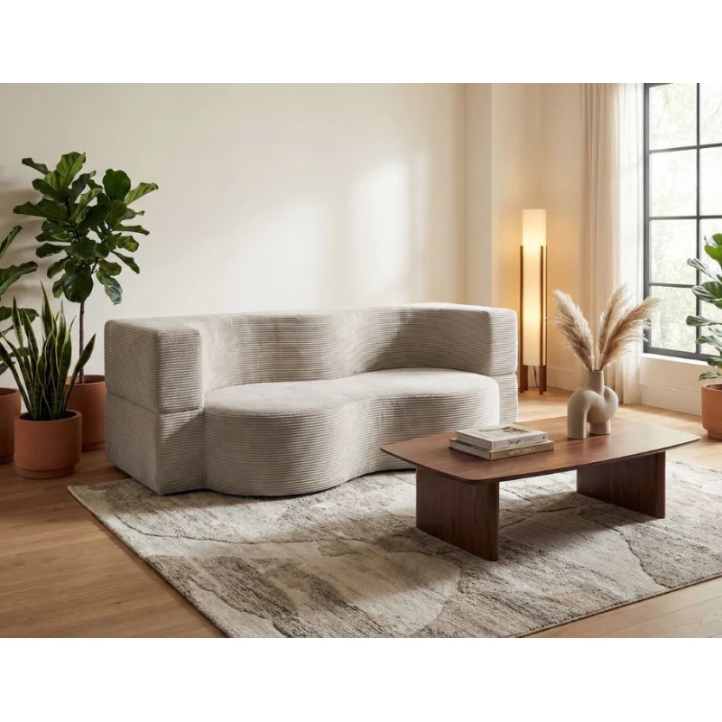 SAMIRA Designersofa – Cremeweiß