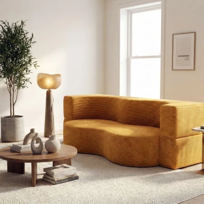 SAMIRA Designersofa – Senfgelb