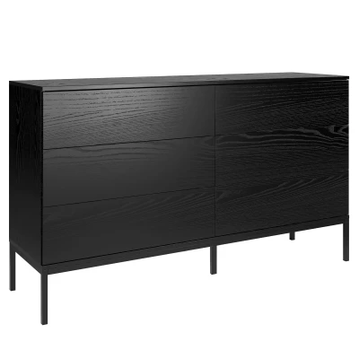 Breite Kommode FLORIS - schwarz