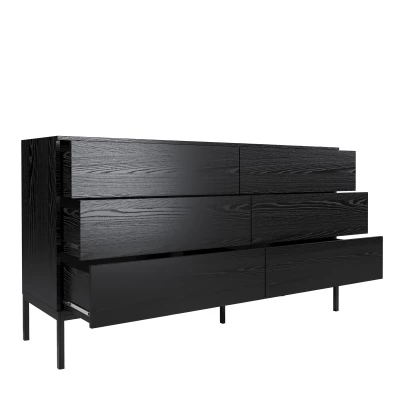 Breite Kommode FLORIS - schwarz