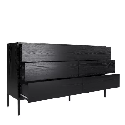 Breite Kommode FLORIS - schwarz