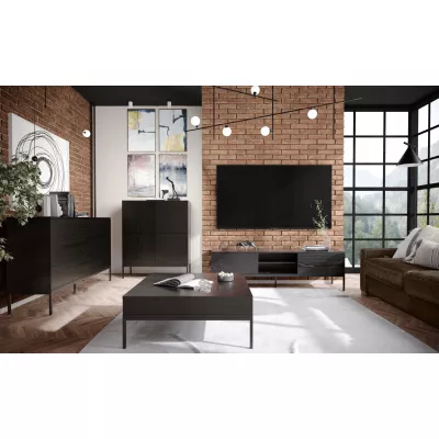 Breite Kommode FLORIS - schwarz