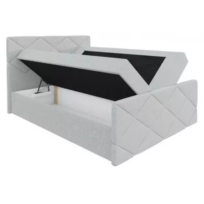 Bett mit Matratze und Lattenrost HALKA - 120x220, hellgrau 2 + Topper GRATIS